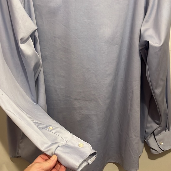 Van Heusen Mens 19-neck 3XL XXXL regular fit long sleeve Blue wrinkle Free - Picture 8 of 8